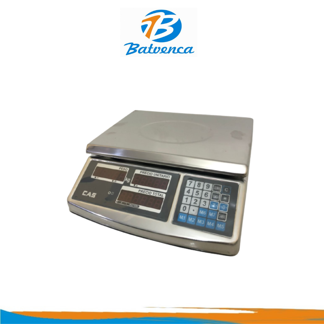 Balanza Electronica hasta 30kg con Sencamer CAS / Mod. JPS-30E