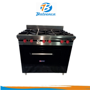 Cocina Industrial 6 hornillas con horno pintada MStar / Mod. CIH46012G