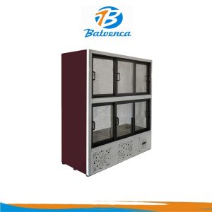 Enfriador Exhibidor Vertical 6 Puertas corredizas Cerezo-Marmol Perko / Mod. 574