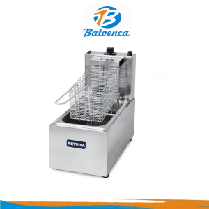 Freidora Electrica de mesa 3Lts 1 cesta en Ac. Inox. Metvisa / Mod. FE3S1104