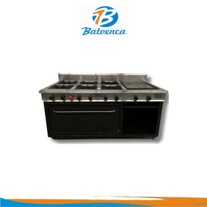 Cocina Industrial 6 hornillas multiples funciones en Hierro MA / Mod.