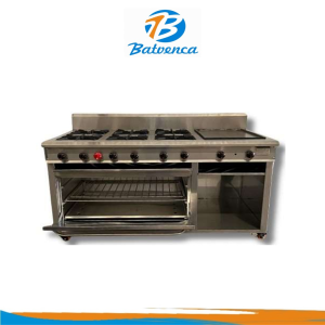 Cocina Industrial 6 hornillas multiples funciones en Ac. Inox MA / Mod.