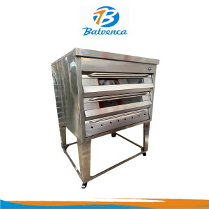 Horno a Gas para Pizza 2 Camaras Metal Acero / Mod. HPMA2CG